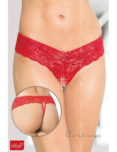 Tanga in pizzo. Rosso. S/M