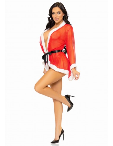 Baby Doll 3 Pc Santa Robe, Tie &...