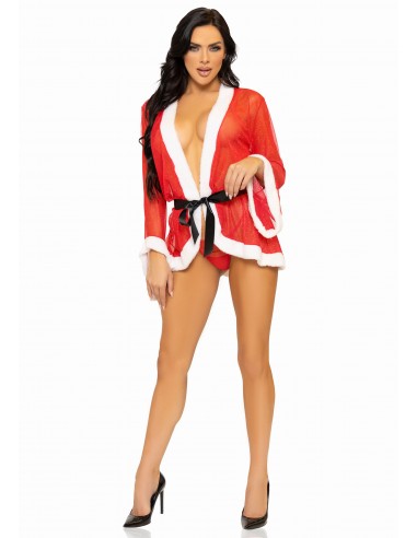 Baby Doll 3 Pc Santa Robe, Tie &...