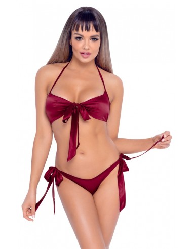 Set 2 Pz bordeux con fiocchi L/XL