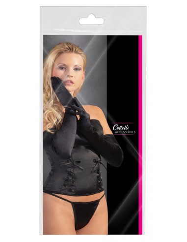 Guanti lunghi lucidi elasticizzati S-L