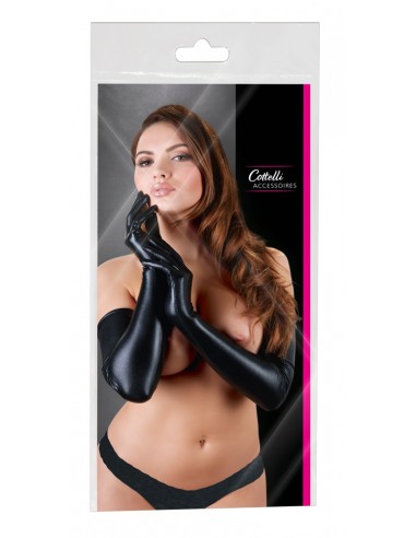 guanti extra lunghi lucidi effetto...