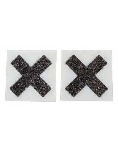 Croci nere scintillanti per capezzoli...