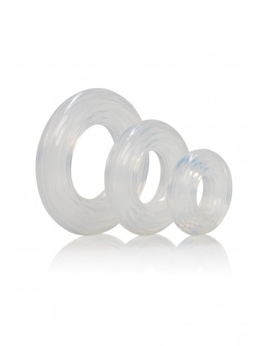 Set 3 anelli in silicone trasparenti