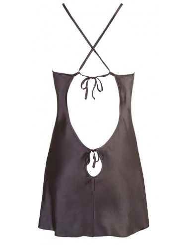 Chemise corta realizzata in raso nero...