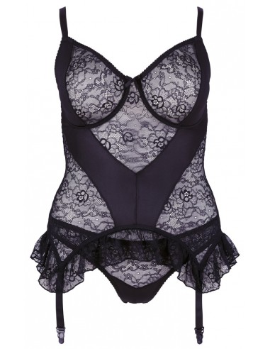 Raffinata reggicalze in pizzo a fiori...