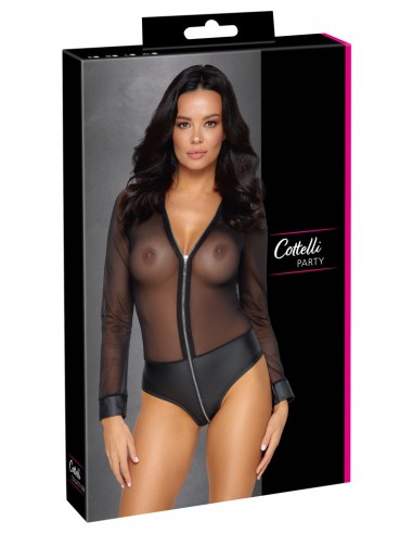 Body trasparente con apertura a Zip M