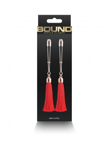 Morsetti per capezzoli Nipple Clamps red