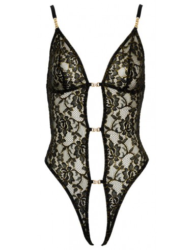 Body in pizzo nero L