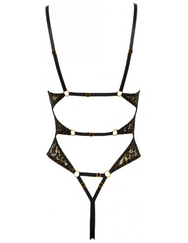 Body in pizzo nero L