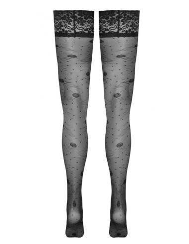 Calze con delicata fantasia a rose...