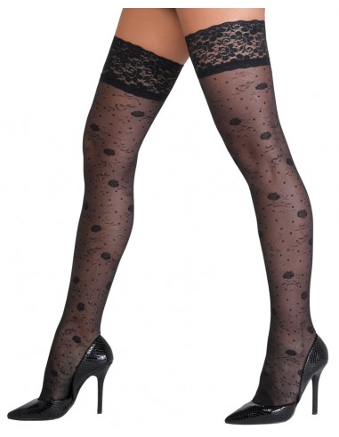 Calze con delicata fantasia a rose...