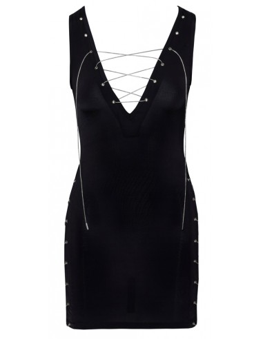 Abito nero attillato con un'elegante...