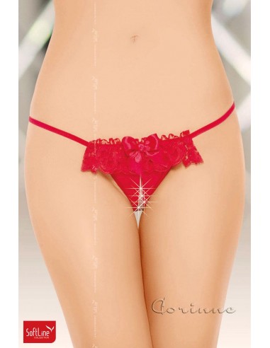 Slip aperto con fiocchetto e volant S-L