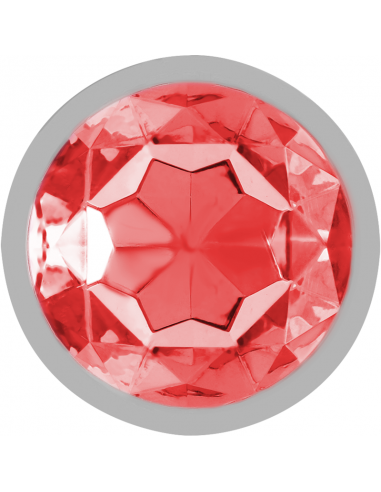 PLUG ANALE IN METALLO CON VETRO ROSSO...