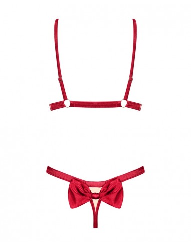 set reggiseno e perizoma rosso Con...