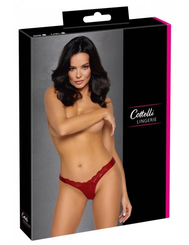 Perizoma rosso in morbido pizzo...