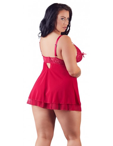 Babydoll rosso con passanti di...