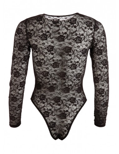 Body nero a maniche lunghe con collo...