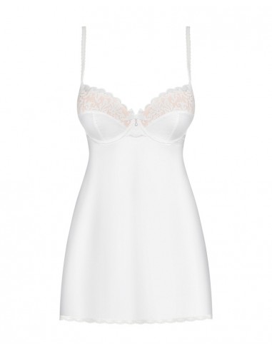 Abito lingerie bianco aderente e...