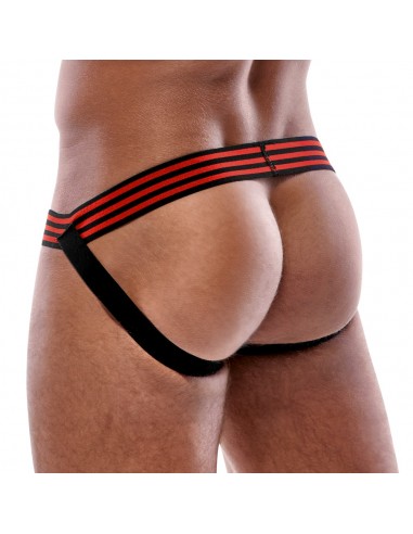 Jockstrap nero con contrasti rossi S/M