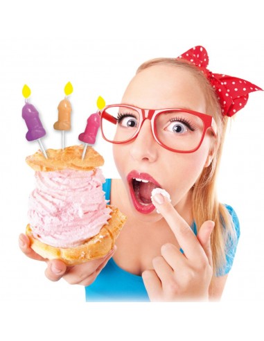 6 CANDELE PISELLO COLORATE PER...