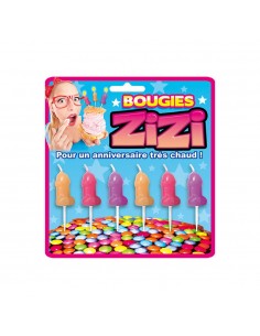 6 CANDELE PISELLO COLORATE...