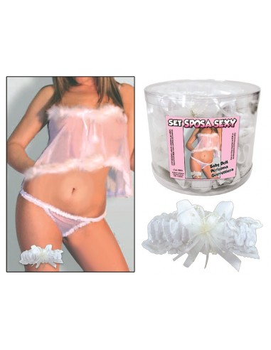 SET SPOSA SEXY IN TULLE E MARABU’