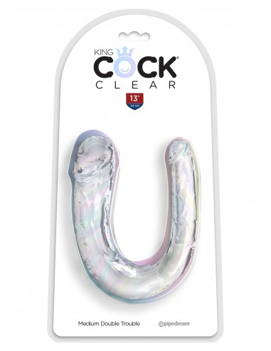dildo doppio traslucido con un design...