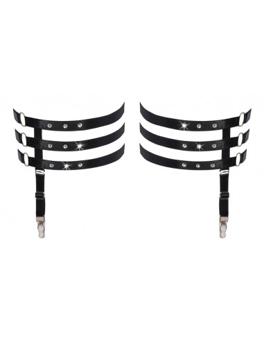 Reggicalze triplo nero con bretelle...