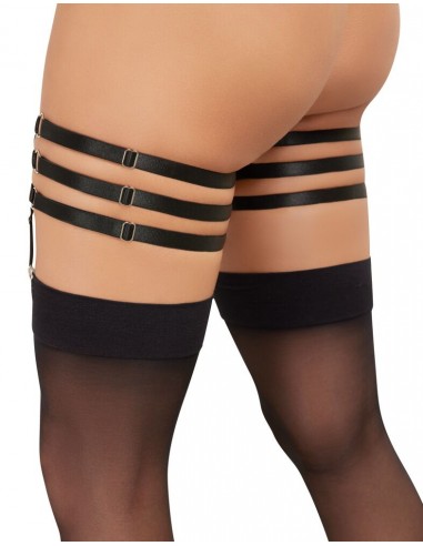 Reggicalze triplo nero con bretelle...