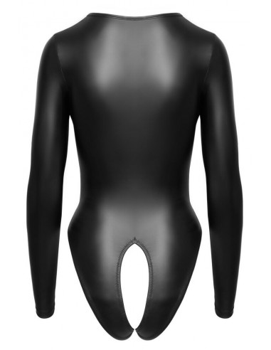 Body nero a maniche lunghe senza...
