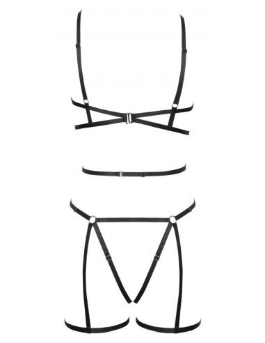 Set di imbracature nere a 3 pezzi con...