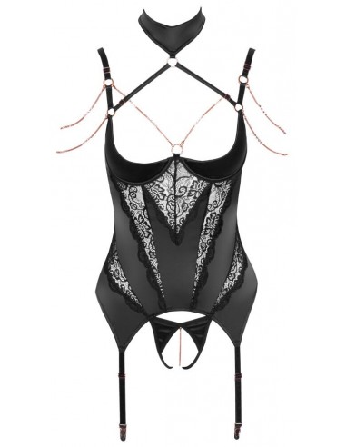 chemise con reggicalze in raso...