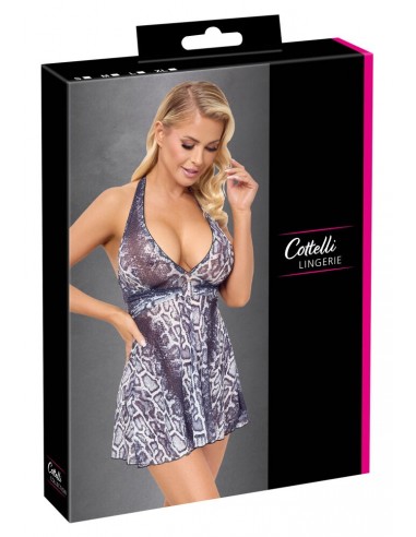 Abito corto leggermente svasato in...