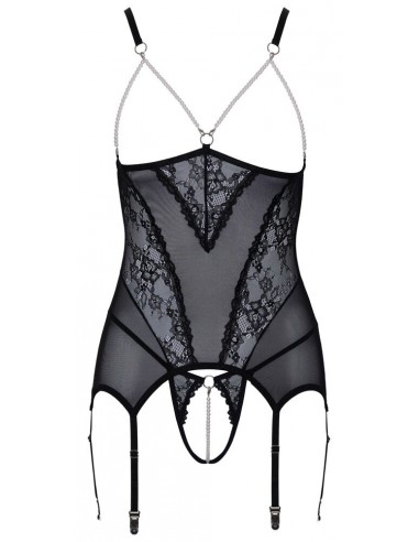 Chemise con reggicalze e perizoma...