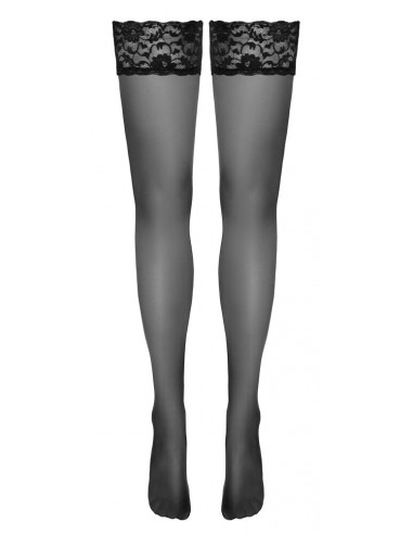 Calze nere autoreggenti con un...