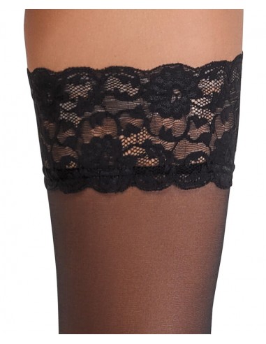 Calze nere autoreggenti con un...