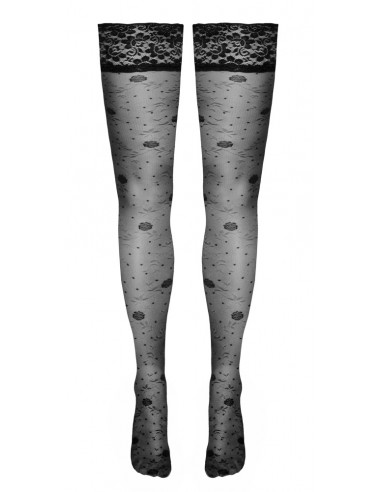 Calze con delicata fantasia a rose...