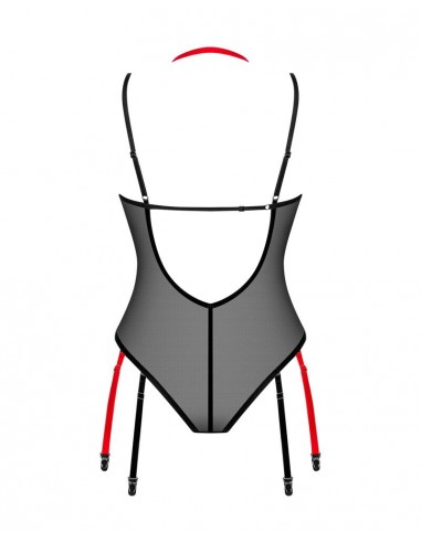 Body semitrasparente con collo alto...