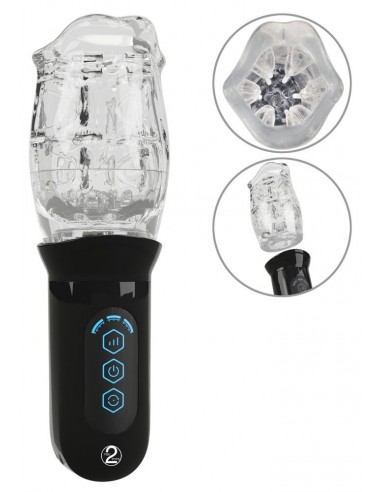 Masturbatore con coppa rotante a...