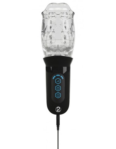 Masturbatore con coppa rotante a...