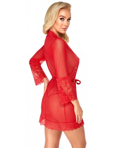 Kimono corto in pizzo con...