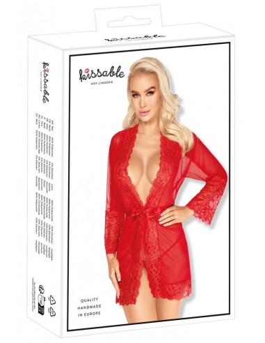 Kimono corto in pizzo con...