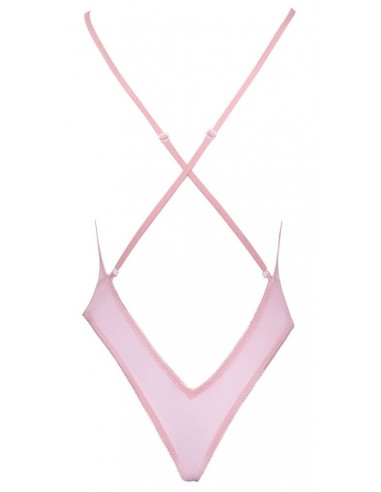 Body extra scollato rosé con ricami...