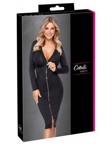 Abito a maniche lunghe aderente con...