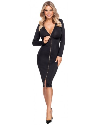 Abito a maniche lunghe aderente con...