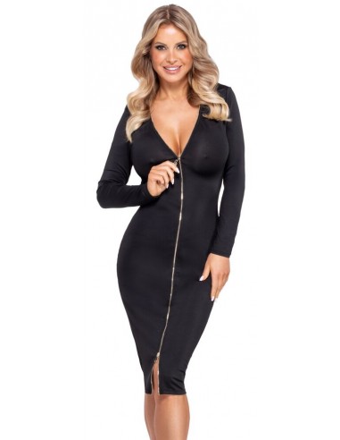Abito a maniche lunghe aderente con...