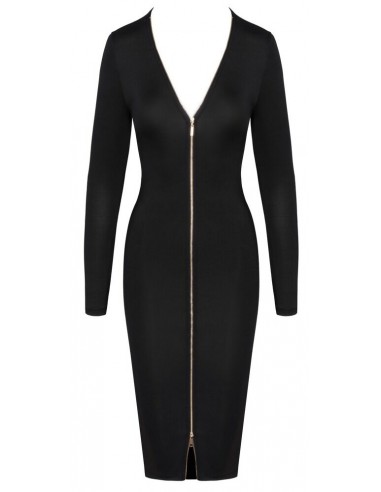 Abito a maniche lunghe aderente con...