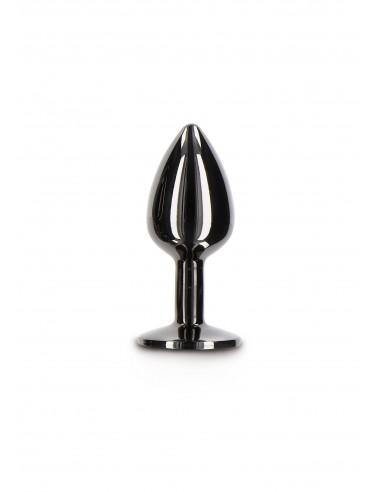 PLUG ANALE IN METALLO NERO CON VETRO...